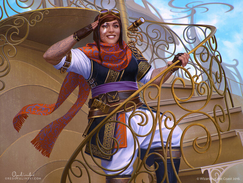 Woman in Steampunk Attire — Gold