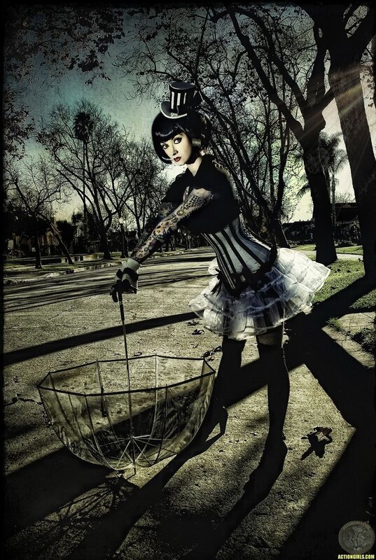 woman in steampunk costume