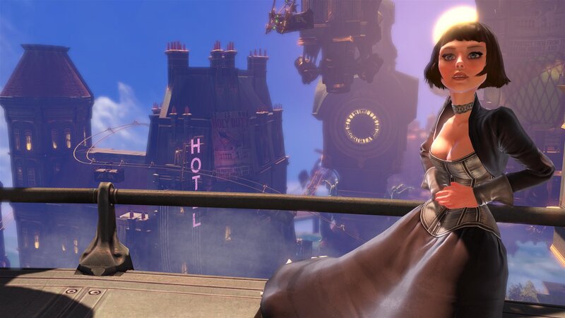 Woman in Steampunk Dress — Blue, Dramatic