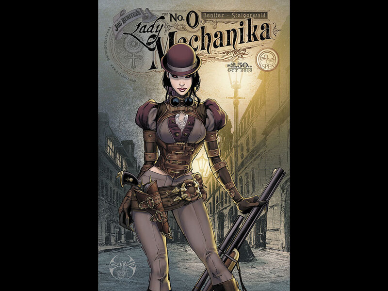 Woman in Steampunk Outfit — Brown, Dramatic, Night