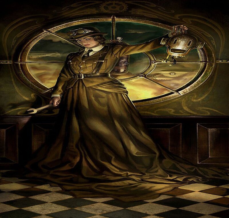 Woman in Steampunk Uniform