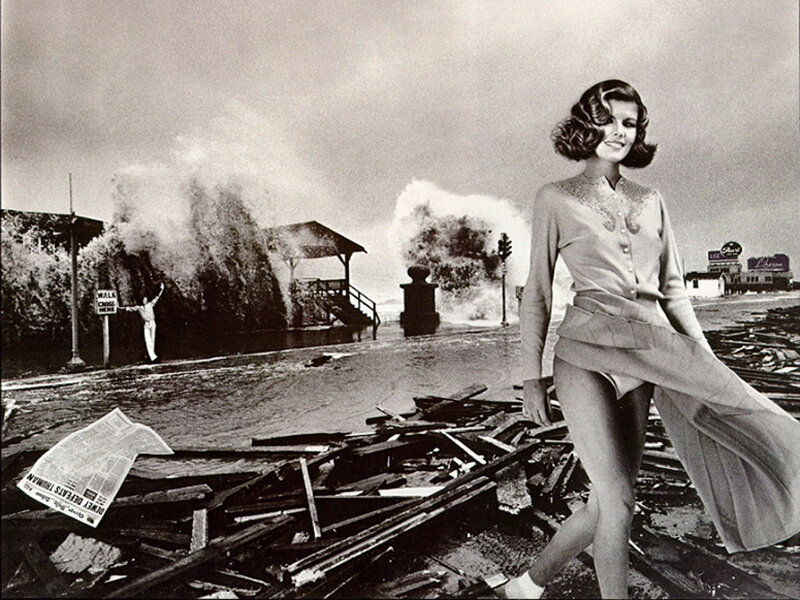 Woman in Storm Debris