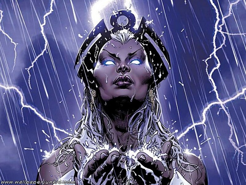 Woman in Storm