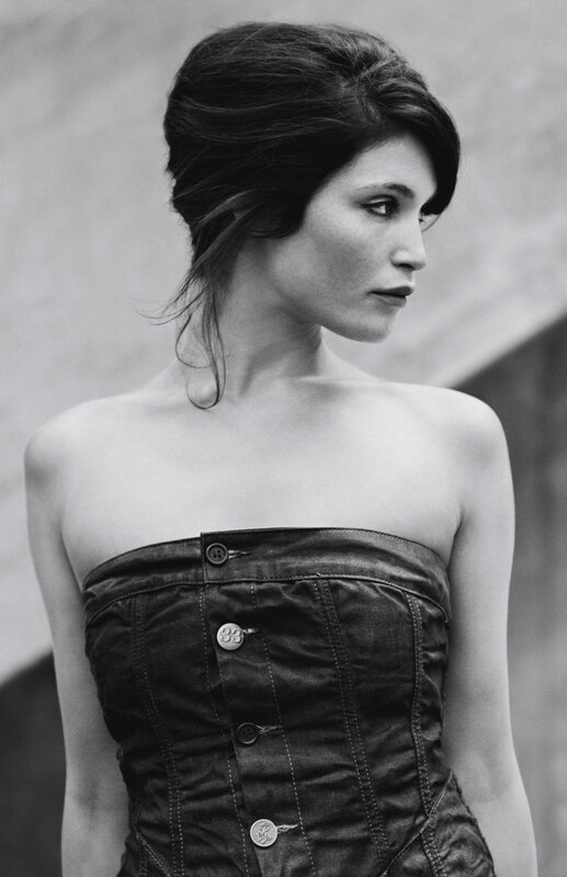 woman in strapless corset