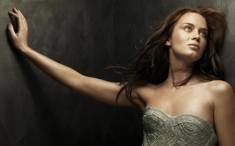 woman in strapless dress