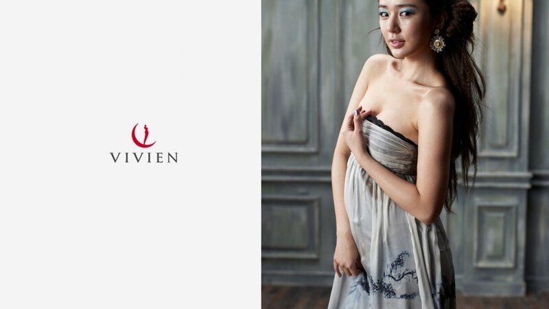 woman in strapless dress