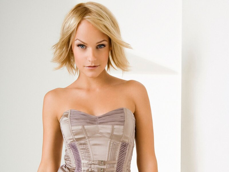 woman in strapless dress