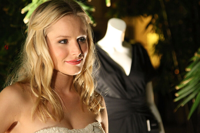 woman in strapless dress
