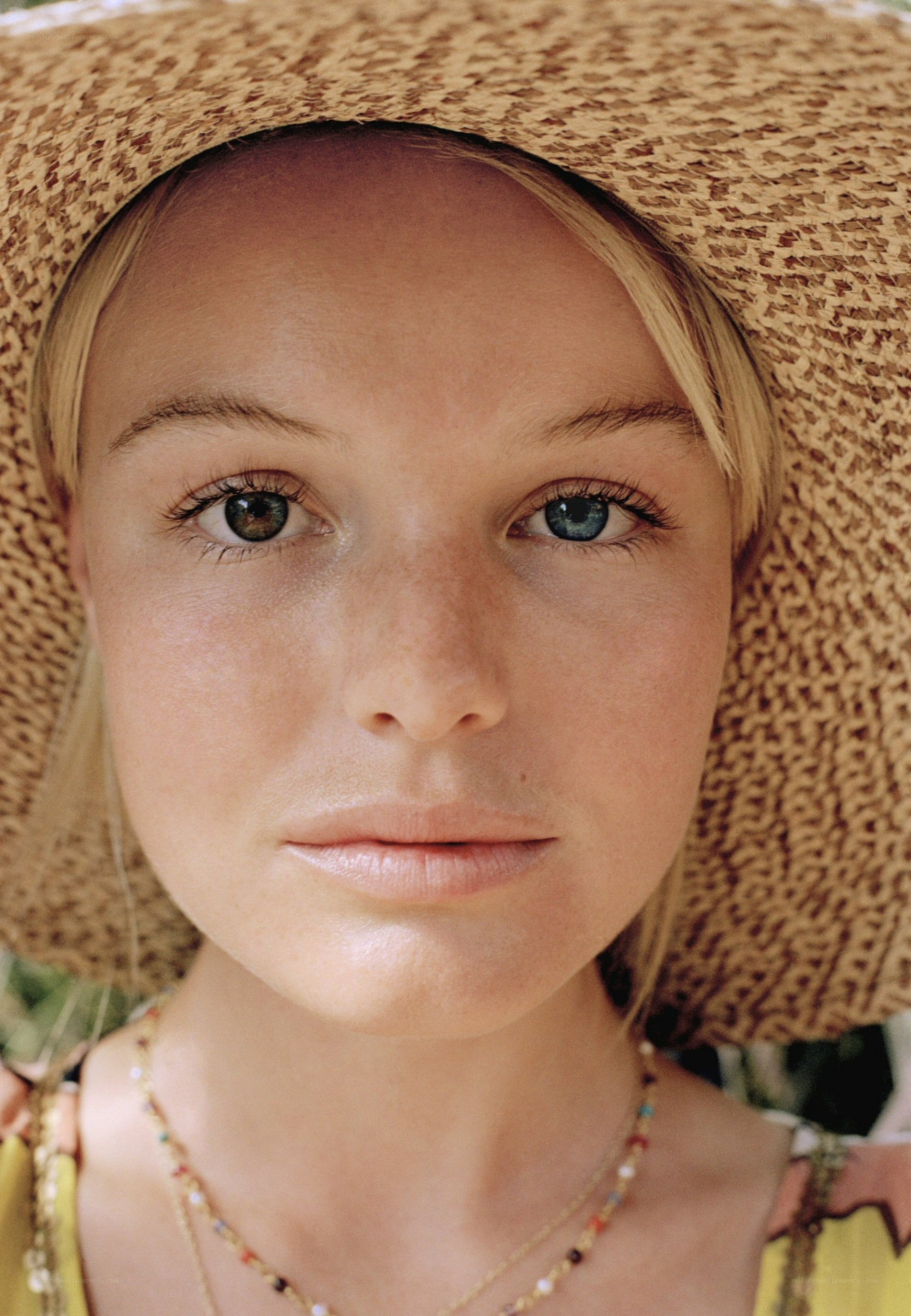 woman in straw hat