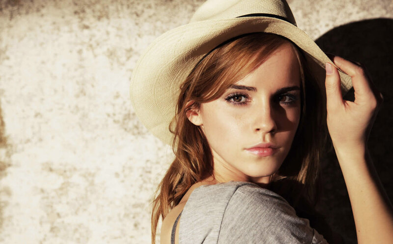 woman in straw hat