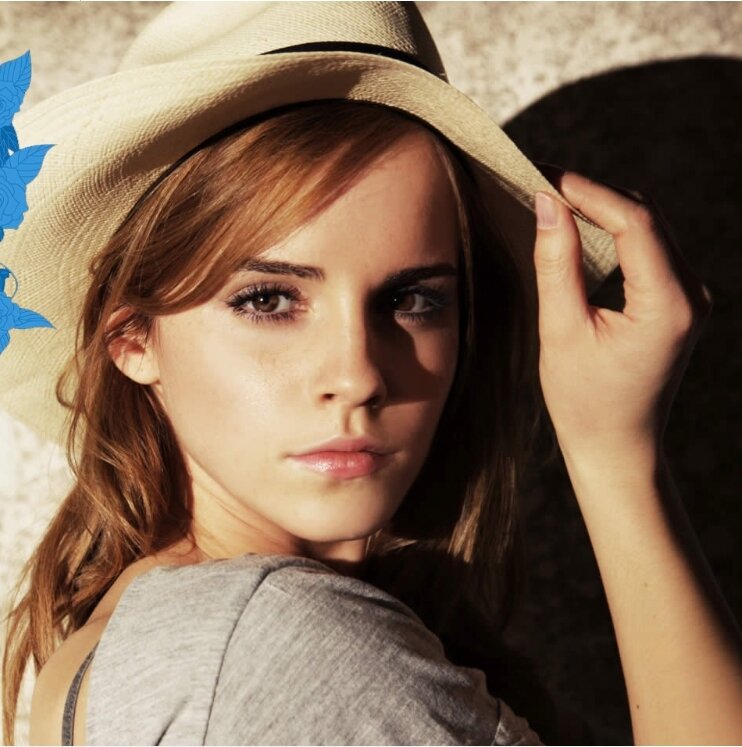 woman in straw hat