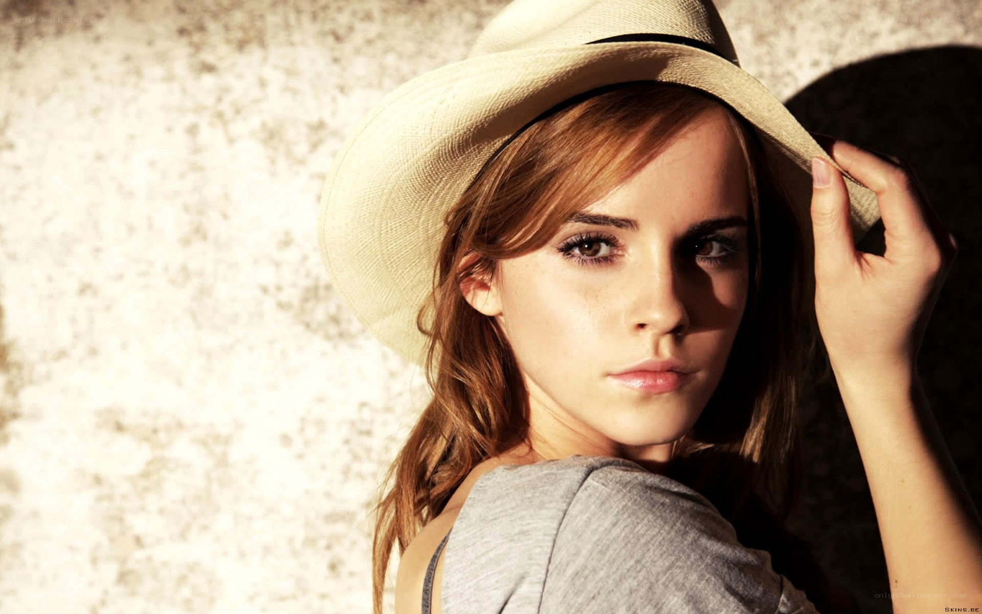 woman in straw hat