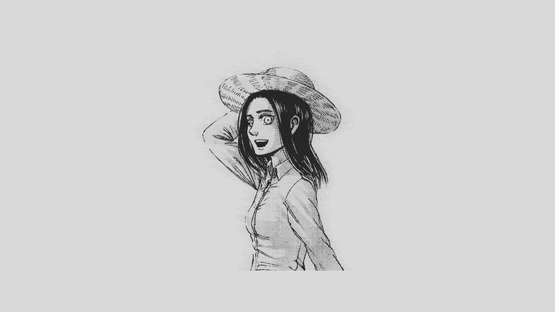 Woman in Straw Hat — Black, Surprised