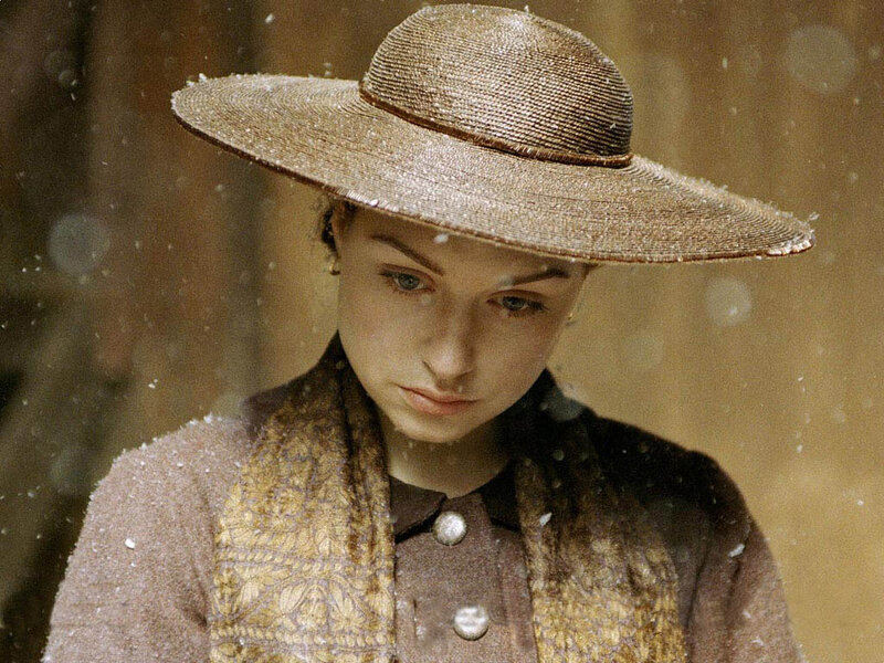 Woman in Straw Hat — Brown, Somber