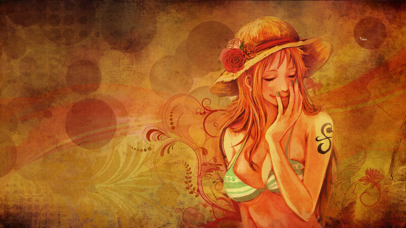 Woman in Straw Hat — Orange