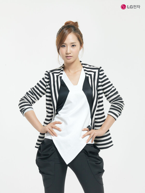 woman in striped blazer