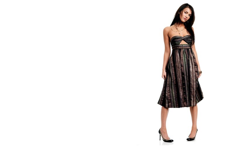 woman in striped dress