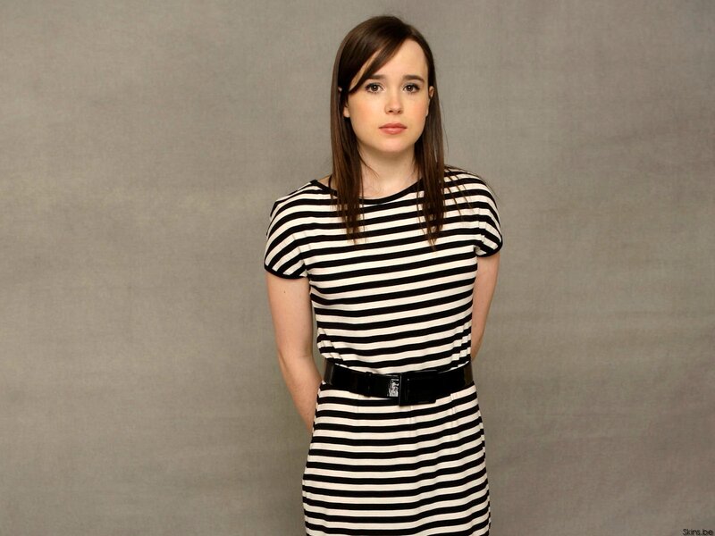 woman in striped dress
