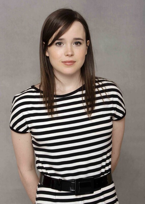 Woman in Striped Dress — Black, Neutral, Photograph, Striped Shirt