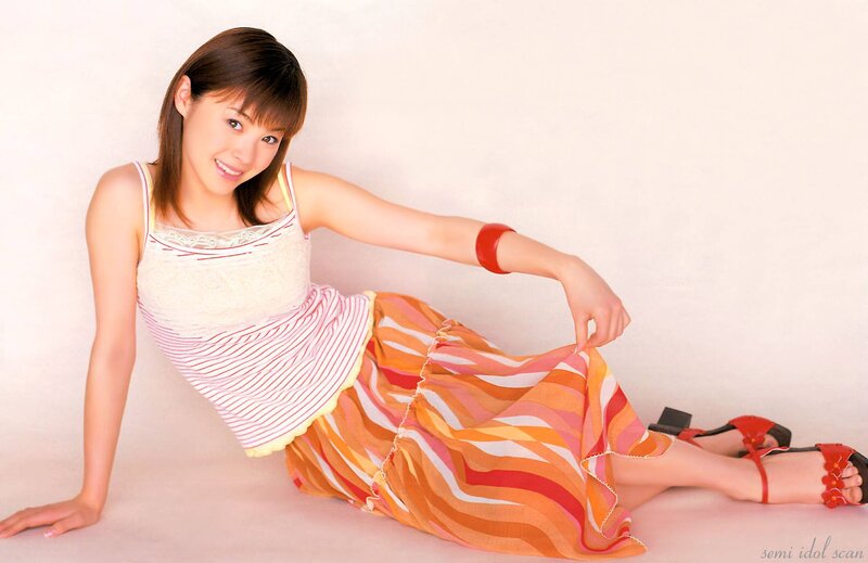 Woman in Striped Dress — Orange, Playful