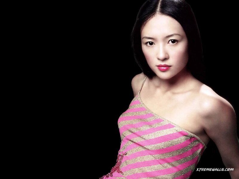 Woman in Striped Dress — Pink, Dramatic