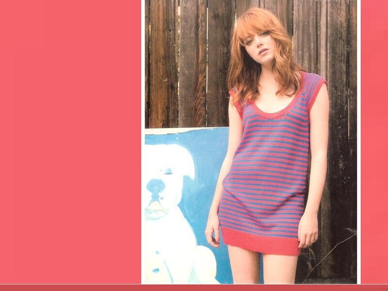 Woman in Striped Dress — Red, Casual