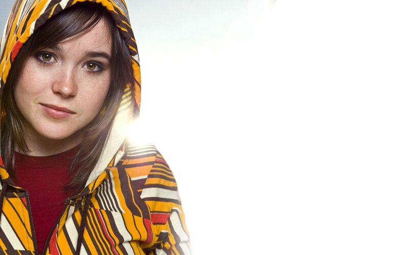 Woman in Striped Hoodie — Yellow, Neutral