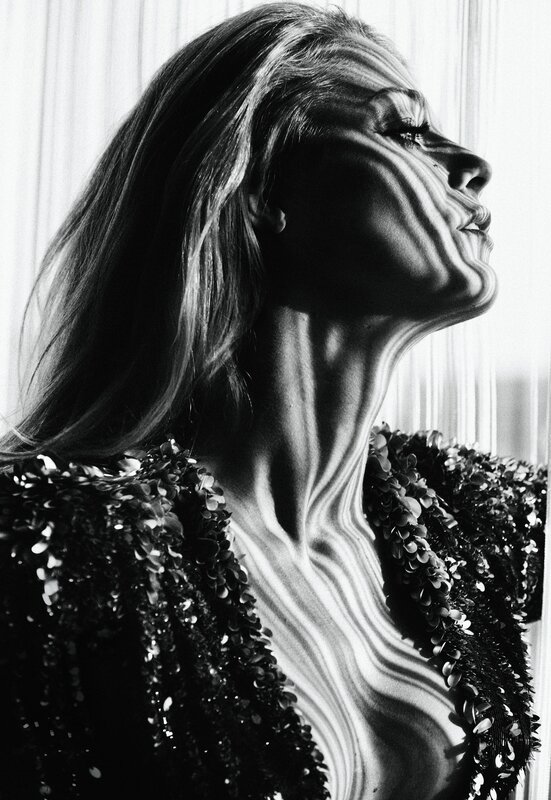 woman in striped light