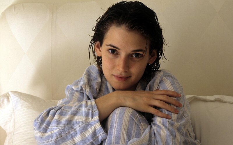woman in striped pajamas