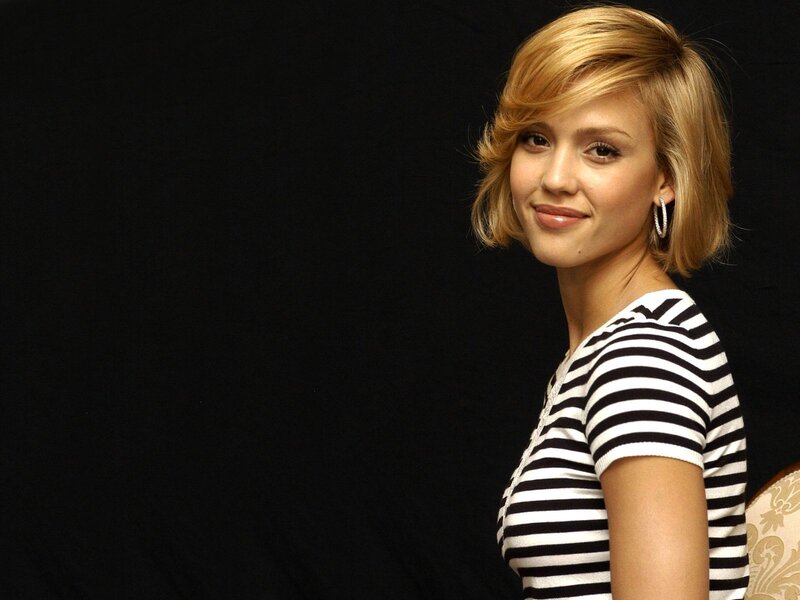 woman in striped shirt