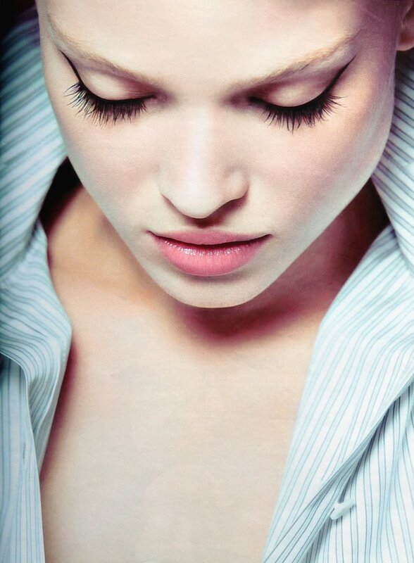 woman in striped shirt