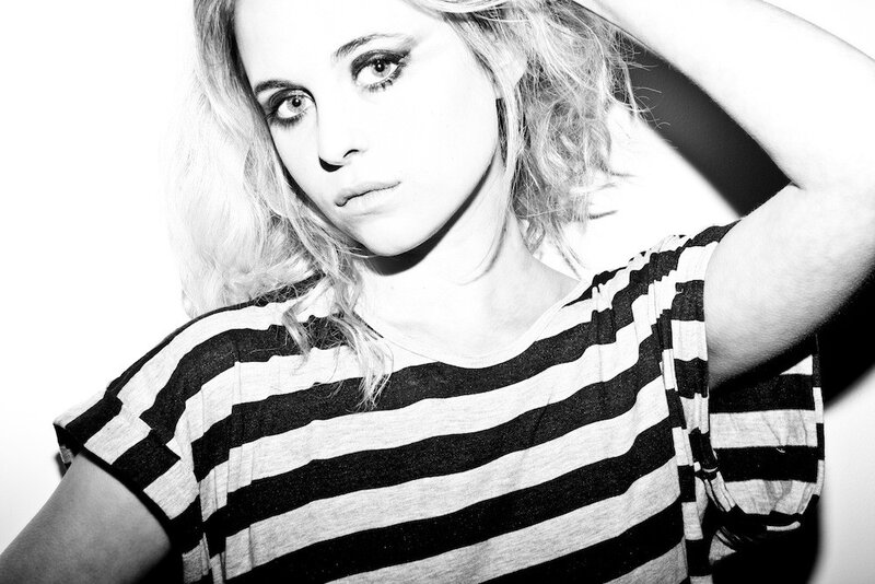 woman in striped shirt