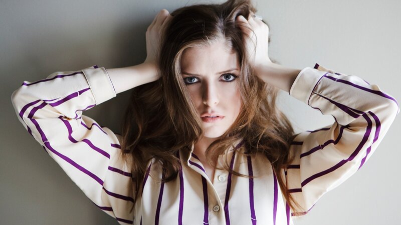 woman in striped shirt