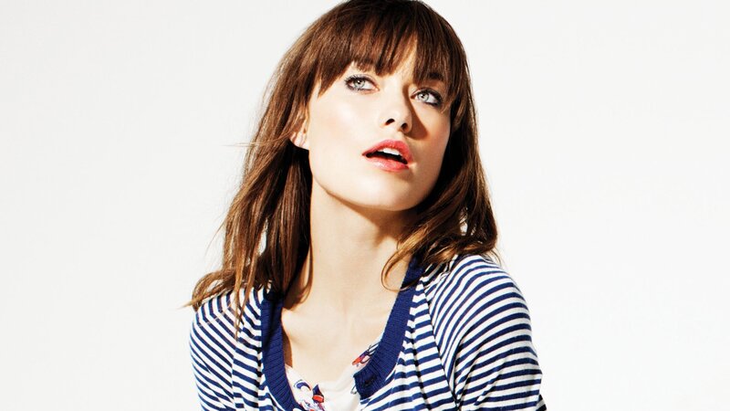 woman in striped shirt