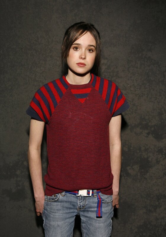 woman in striped shirt
