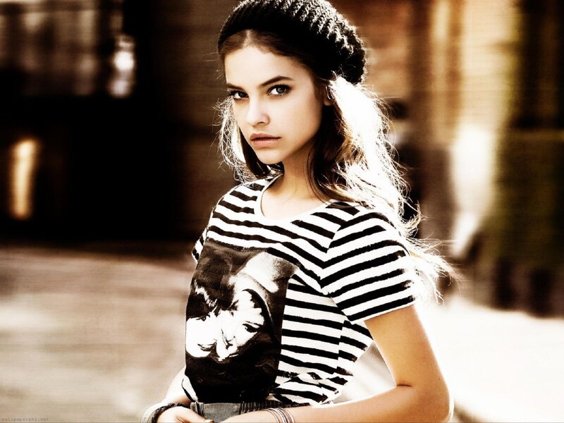 woman in striped shirt