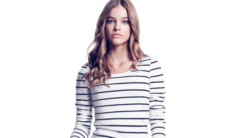 woman in striped shirt