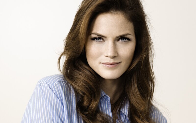 woman in striped shirt