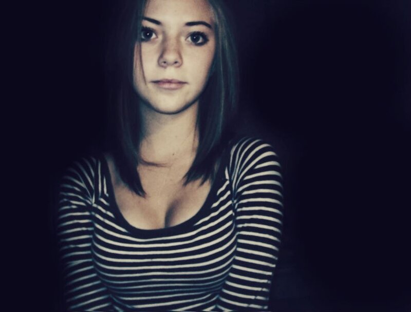 woman in striped shirt