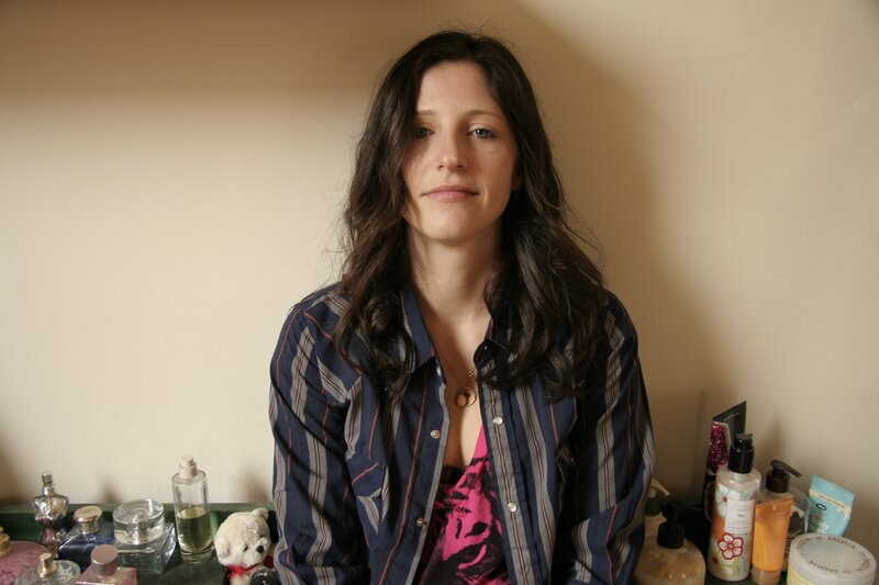 woman in striped shirt