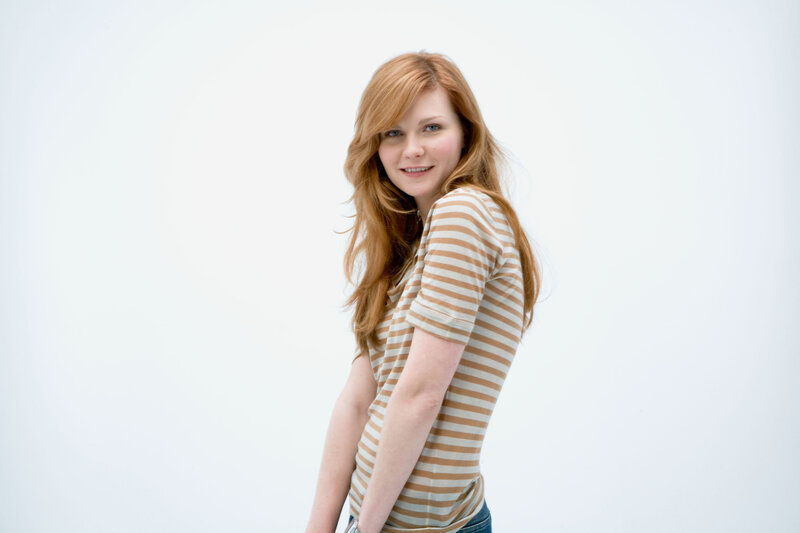 woman in striped shirt