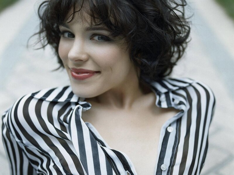 woman in striped shirt