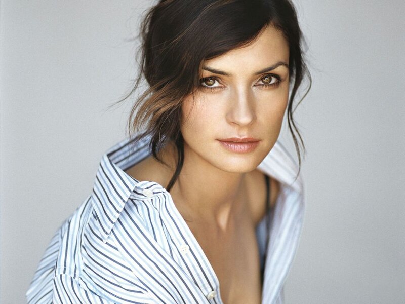 woman in striped shirt