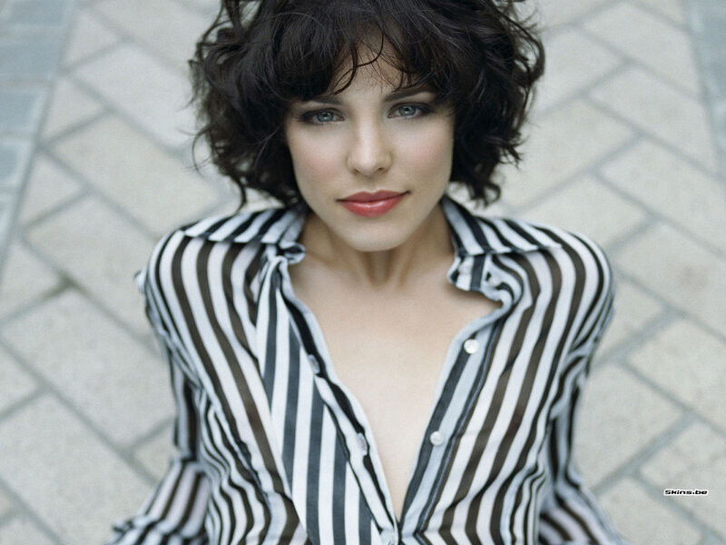woman in striped shirt