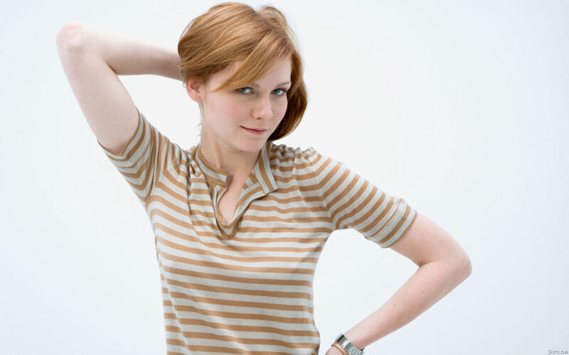 woman in striped shirt
