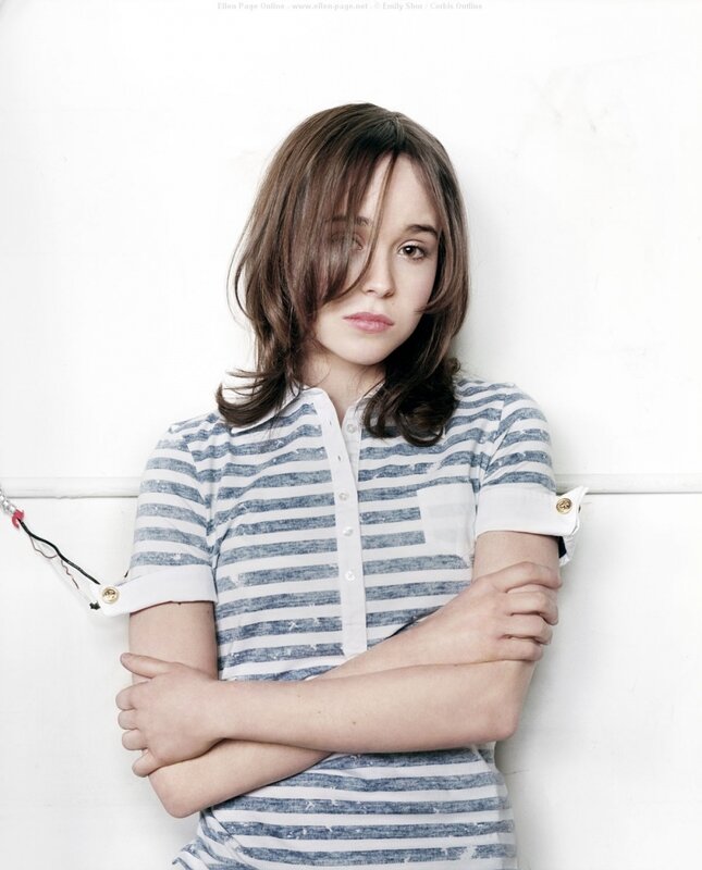 woman in striped shirt