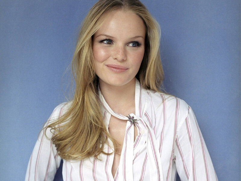 woman in striped shirt