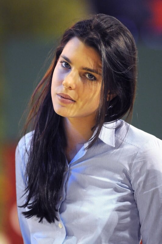 woman in striped shirt