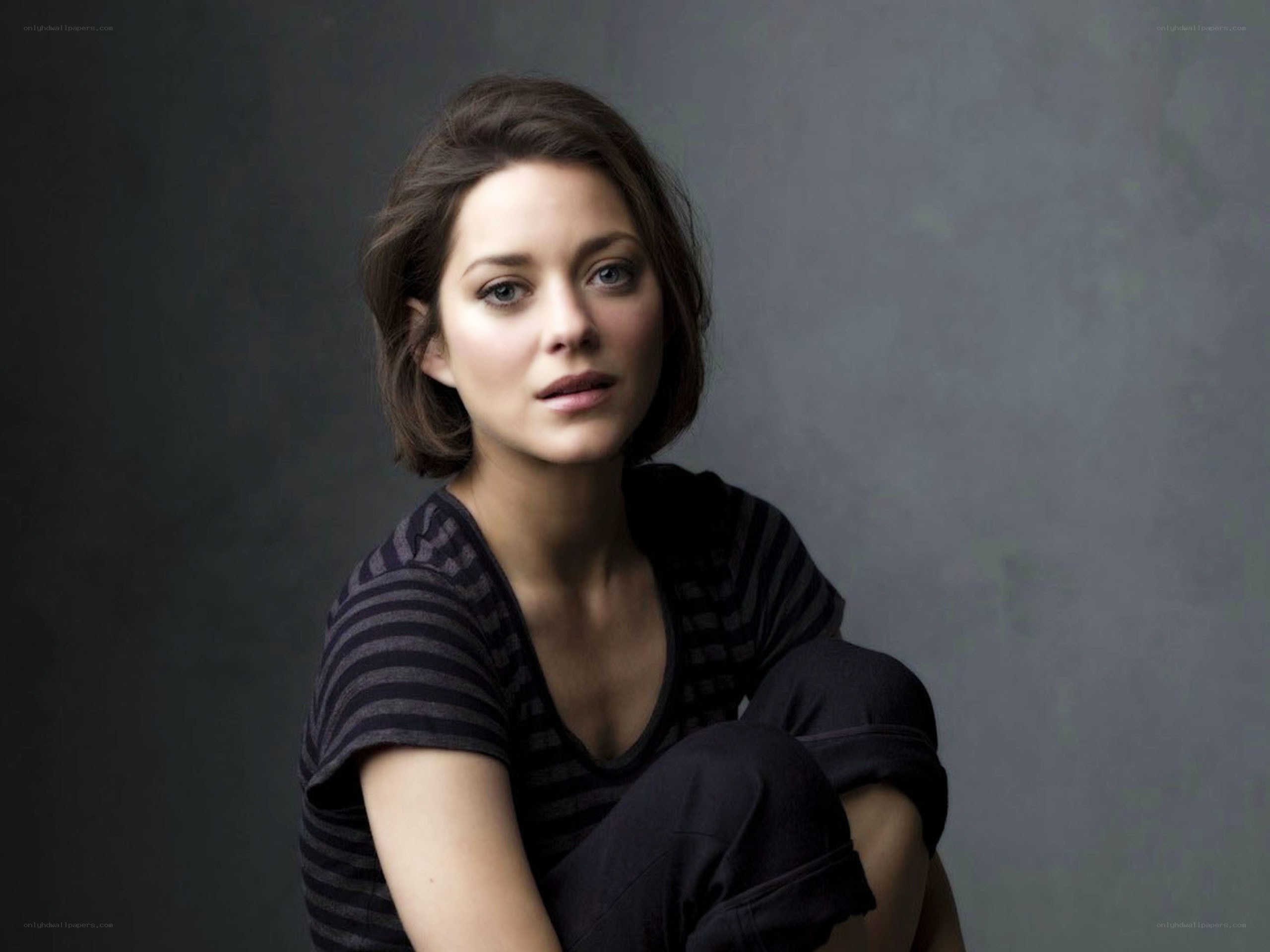 woman in striped shirt