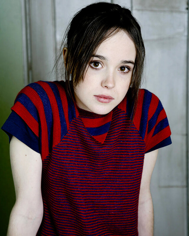 woman in striped shirt